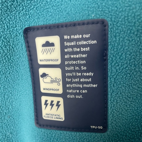 Lands End Women's Squall Hooded Jacket Jeweled Teal - Picture 7 of 10